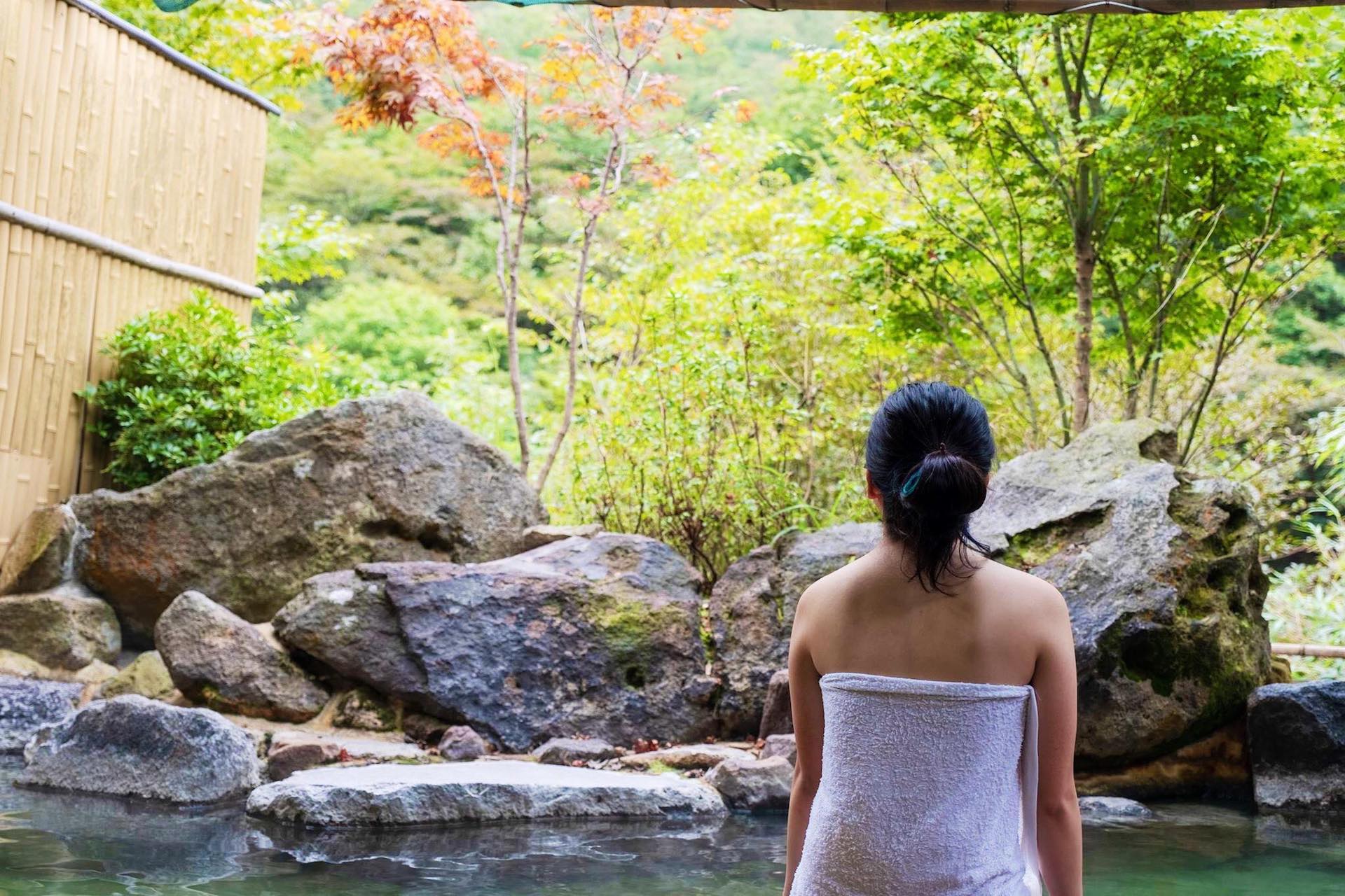 out door bath of Tsukahara onsen