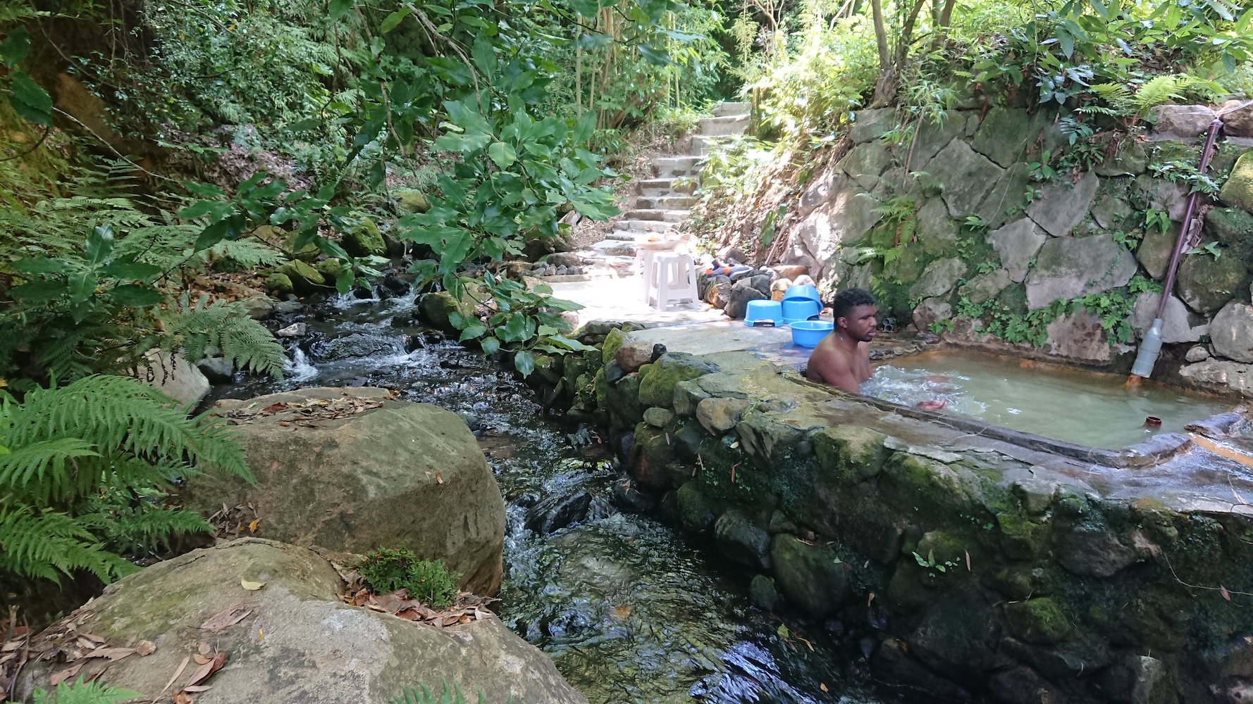 Man In Beppu Hot Springs 