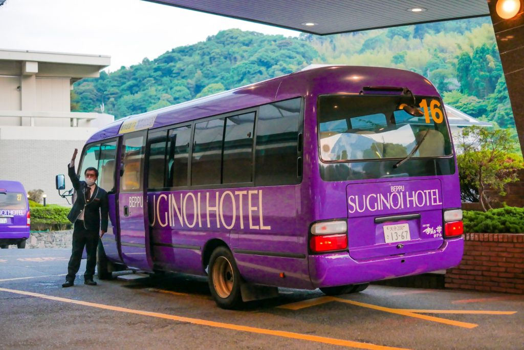 beppu onsen suginoi hotel shuttle bus 