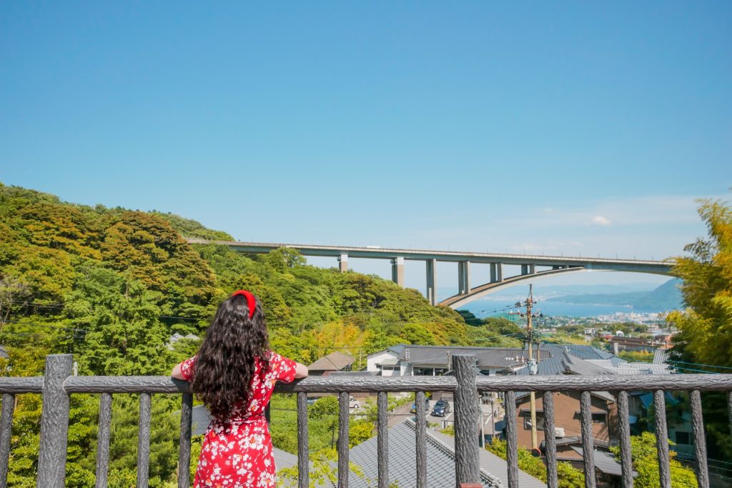 okamotoya beppu onsen myoban view